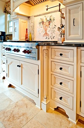 Stovetop in French Provincial Kitchen